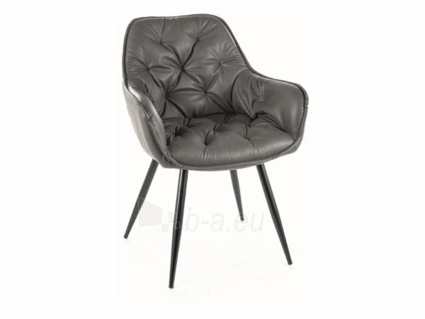 Dining chair Cherry eco leather grey paveikslėlis 1 iš 1