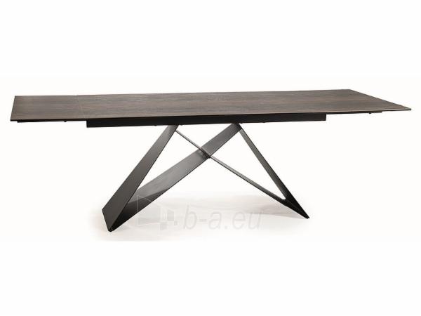 Valgomojo stalas with pop-up Westin 160 Ceramic brown medžio efektas/juoda matinė paveikslėlis 1 iš 1