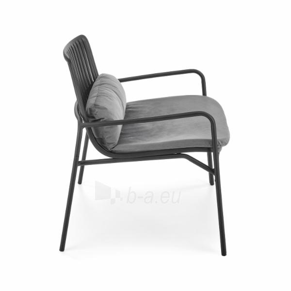 Lauko kėdė Melby juoda/pilka paveikslėlis 3 iš 8