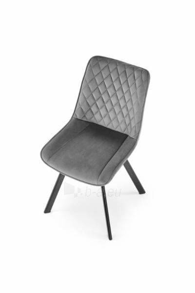 Valgomojo kėdė K-520 juoda/tamsiai pilka paveikslėlis 3 iš 5