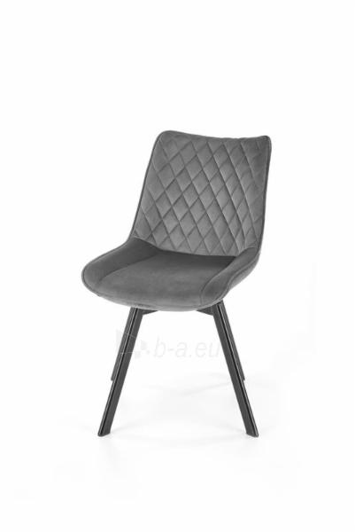 Valgomojo kėdė K-520 juoda/tamsiai pilka paveikslėlis 5 iš 5