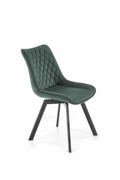 Valgomojo kėdė K-520 juoda/tamsiai zaļš paveikslėlis 2 iš 6