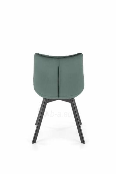 Valgomojo kėdė K520 juoda / tamsiai žalia paveikslėlis 4 iš 6