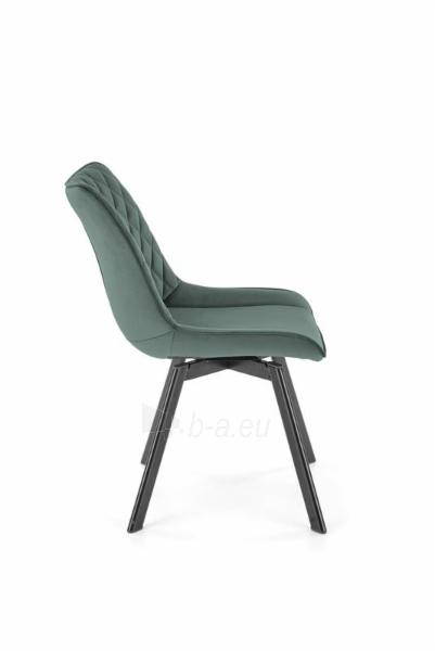 Valgomojo kėdė K520 juoda / tamsiai žalia paveikslėlis 5 iš 6