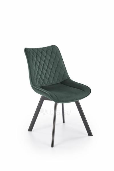 Valgomojo kėdė K520 juoda / tamsiai žalia paveikslėlis 1 iš 6