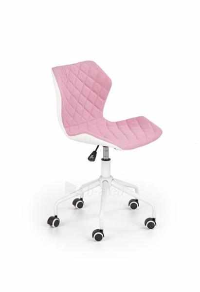 Jaunuolio kėdė prie rašomojo stalo Matrix 3 balta/rožinė paveikslėlis 2 iš 5