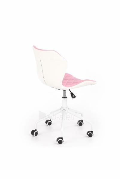 Jaunuolio kėdė prie rašomojo stalo Matrix 3 balta/rožinė paveikslėlis 3 iš 5