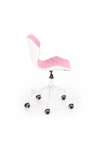 Jaunuolio kėdė prie rašomojo stalo Matrix 3 balta/rožinė paveikslėlis 5 iš 5