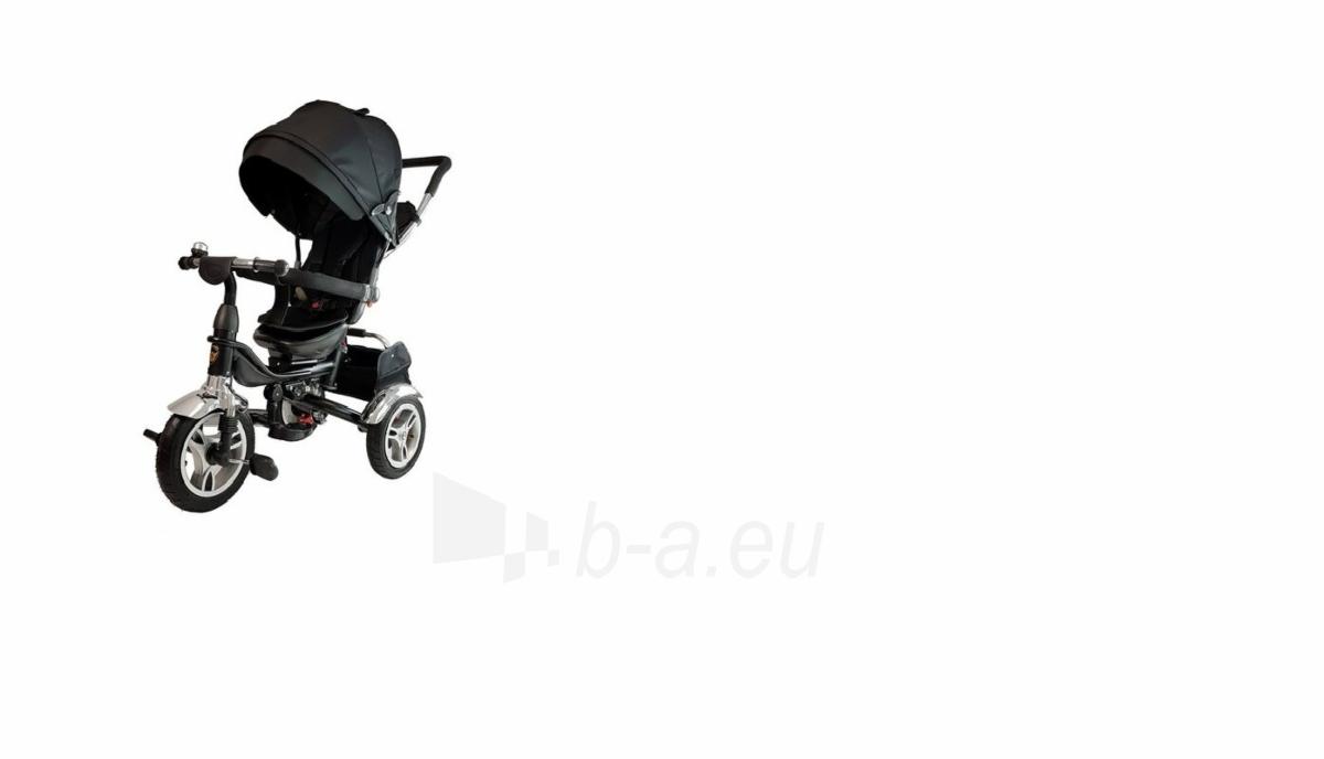 Vaikiškas sulankstomas triratukas su stogeliu PRO600, juodas paveikslėlis 1 iš 8