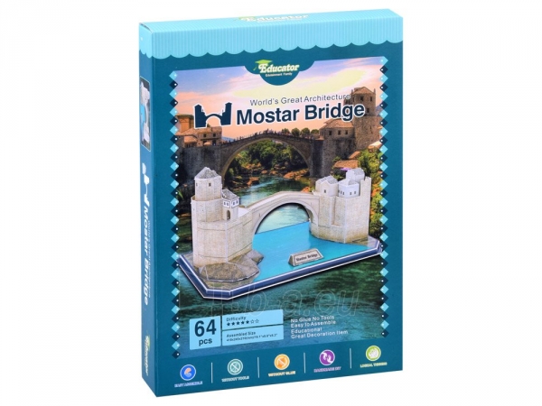 3D dėlionė Mostar tiltas paveikslėlis 2 iš 5