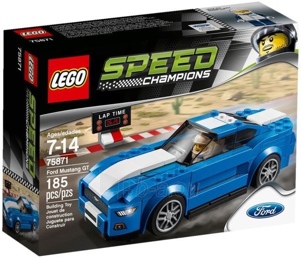 75871 LEGO Speed Champions Ford Mustang GT, 7-14 m. NEW 2016! paveikslėlis 1 iš 1