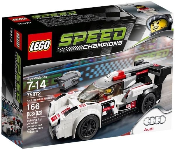75872 LEGO Speed Champions Audi R18 e-tron quattro, 7-14 m. NEW 2016! paveikslėlis 1 iš 1