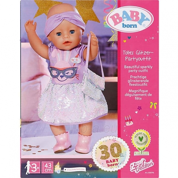 830796 Zapf Creation Baby Born Deluxe Happy Birthday Outfit 43 cm paveikslėlis 5 iš 6