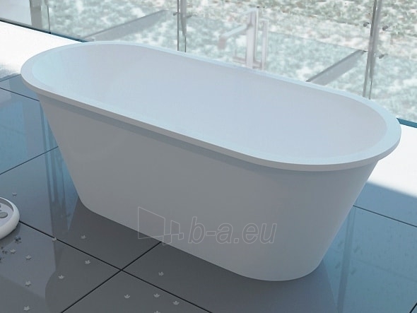 Akmens masės vonia VISPOOL ACCENT 168x70 balta paveikslėlis 4 iš 5