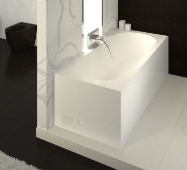 Akmens masės vonia VISPOOL LIBERO 180x80 stačiakampė balta paveikslėlis 3 iš 6