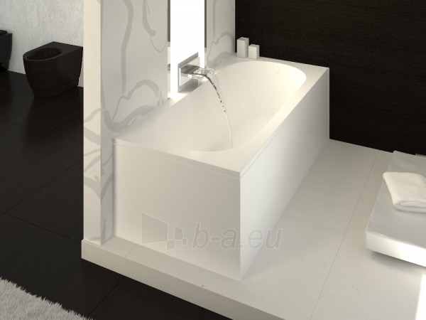 Akmens masės vonia VISPOOL LIBERO 180x80 stačiakampė balta paveikslėlis 1 iš 6