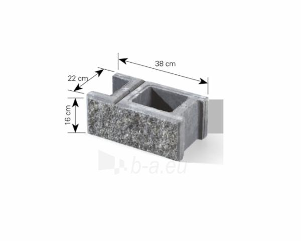 Concrete fence block Nojus A-1(graphite) paveikslėlis 1 iš 10