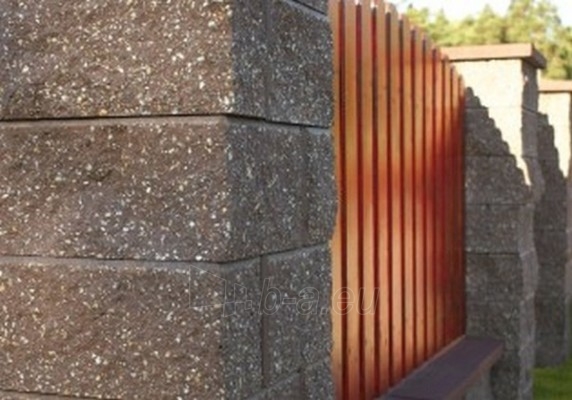 Concrete fence block Nojus B-1 (brown) paveikslėlis 2 iš 5