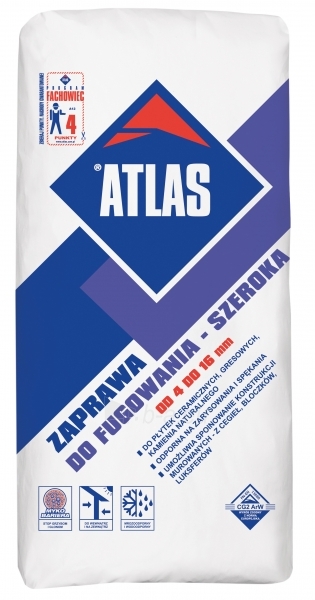 ATLAS GROUT FOR WIDE JOINTS - coarse aggregate cementitious grout (4 - 16 mm) brick 021 25kg paveikslėlis 1 iš 1