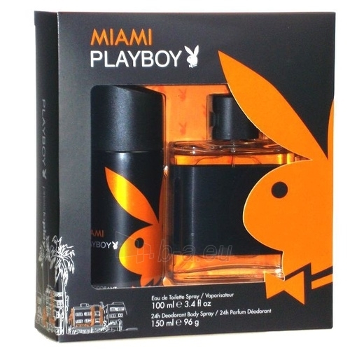 Komplekts Playboy Miami EDT 100ml + 150ml dezodorants paveikslėlis 1 iš 1