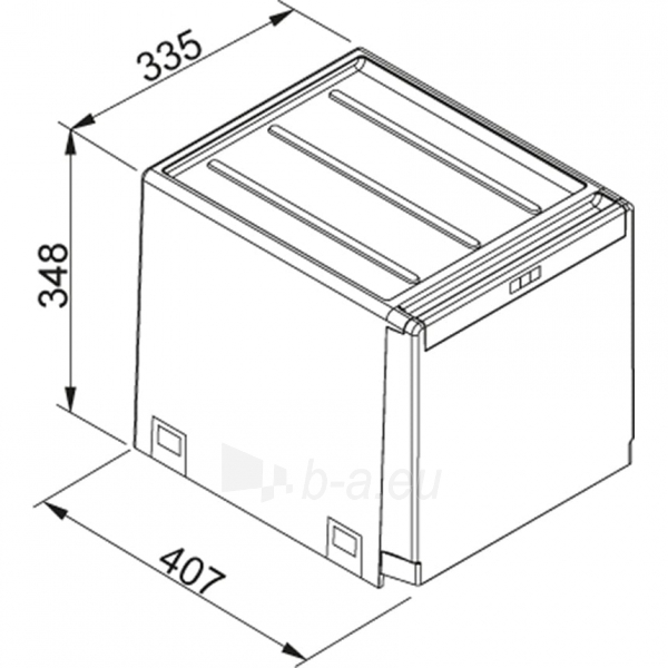 Šiukšliadėžė FRANKE Cube 40, automatinis atidarymas, 2x14l. paveikslėlis 3 iš 3