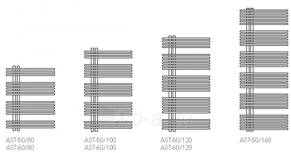 Vonios radiatorius ASTRO 50/100, baltas paveikslėlis 2 iš 2
