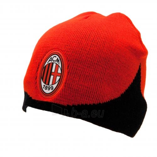 A.C. Milan žieminė kepurė (Raudona su juoda) paveikslėlis 1 iš 3