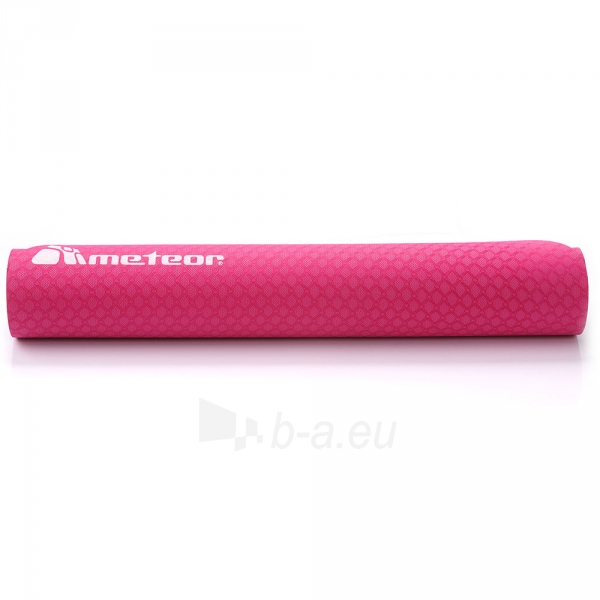 Aerobikos kilimėlis Meteor TPE Yoga rožinis/pilkas paveikslėlis 3 iš 8