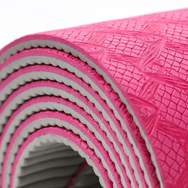 Aerobikos kilimėlis Meteor TPE Yoga rožinis/pilkas paveikslėlis 7 iš 8