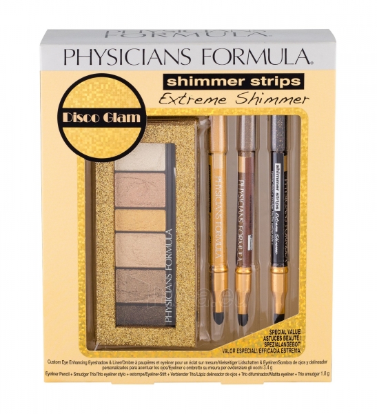 Akių šešėliai Physicians Formula Shimmer Strips Gold Nude Extreme Shimmer Kit Eye Shadow 3,4g paveikslėlis 1 iš 1