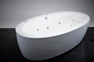 Akmens masės vonia VISPOOL FESTA 2040x1100 balta su apdailomis paveikslėlis 5 iš 8