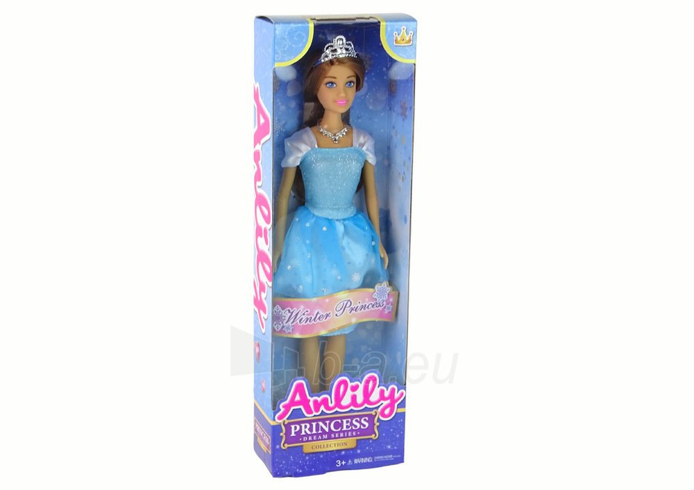 Anlily lėlė - princesė, mėlyna suknele paveikslėlis 3 iš 4