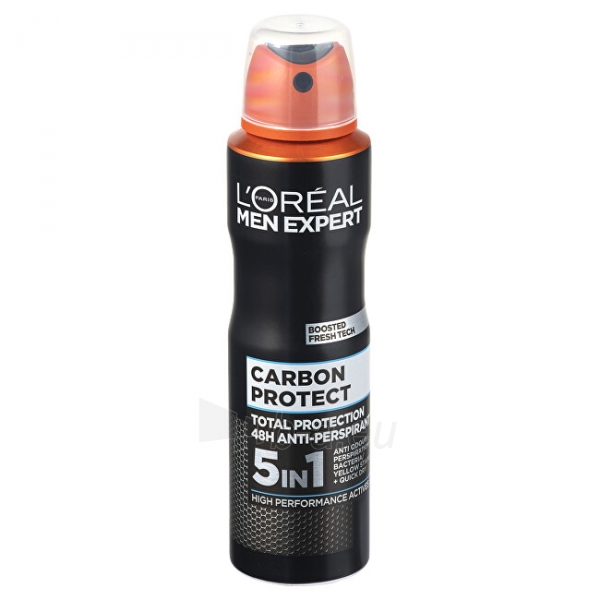 Dezodorantas L´Oréal Paris Antiperspirant spray for men Carbon Protect 4v1 150 ml paveikslėlis 3 iš 3