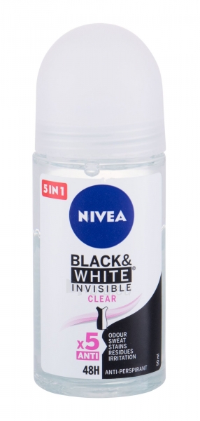 Antiperspirantas Nivea Invisible For Black & White 48h Antiperspirant 50ml Clear paveikslėlis 1 iš 1