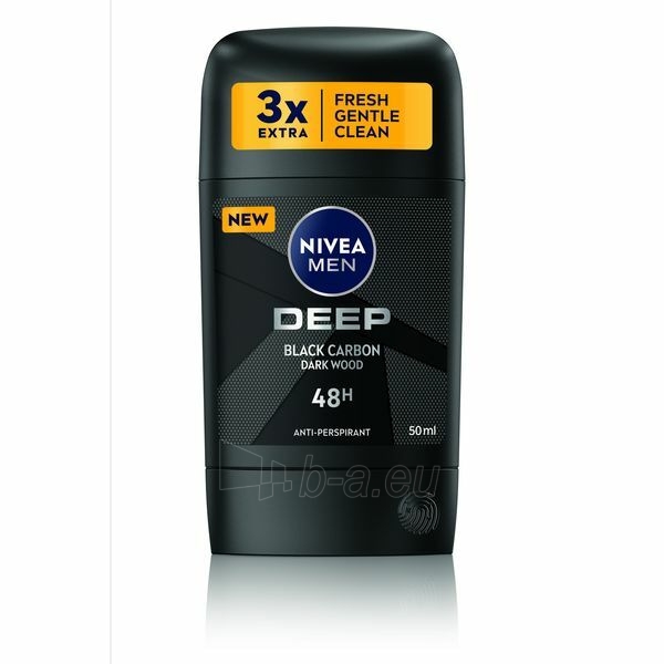 Antiperspirantas Nivea Solid antiperspirant Deep Black Carbon 50 ml paveikslėlis 1 iš 5