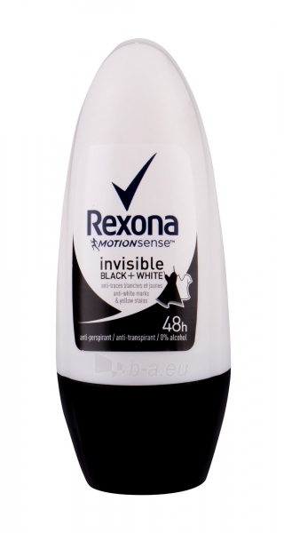 Antiperspirantas Rexona Motionsense Invisible Black + White 50ml paveikslėlis 1 iš 1