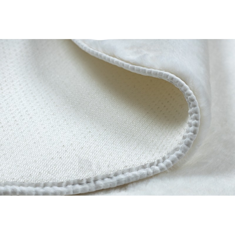 Apvalus baltas kailio imitacijos kilimas POSH | ratas 100 cm paveikslėlis 12 iš 17
