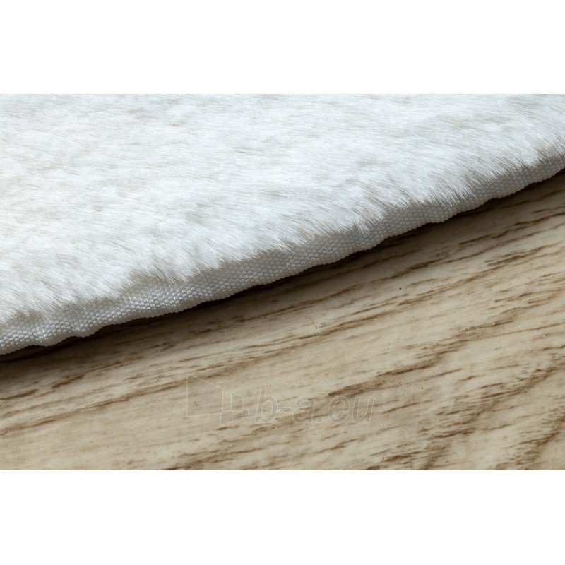 Apvalus baltas kailio imitacijos kilimas POSH | ratas 100 cm paveikslėlis 9 iš 17