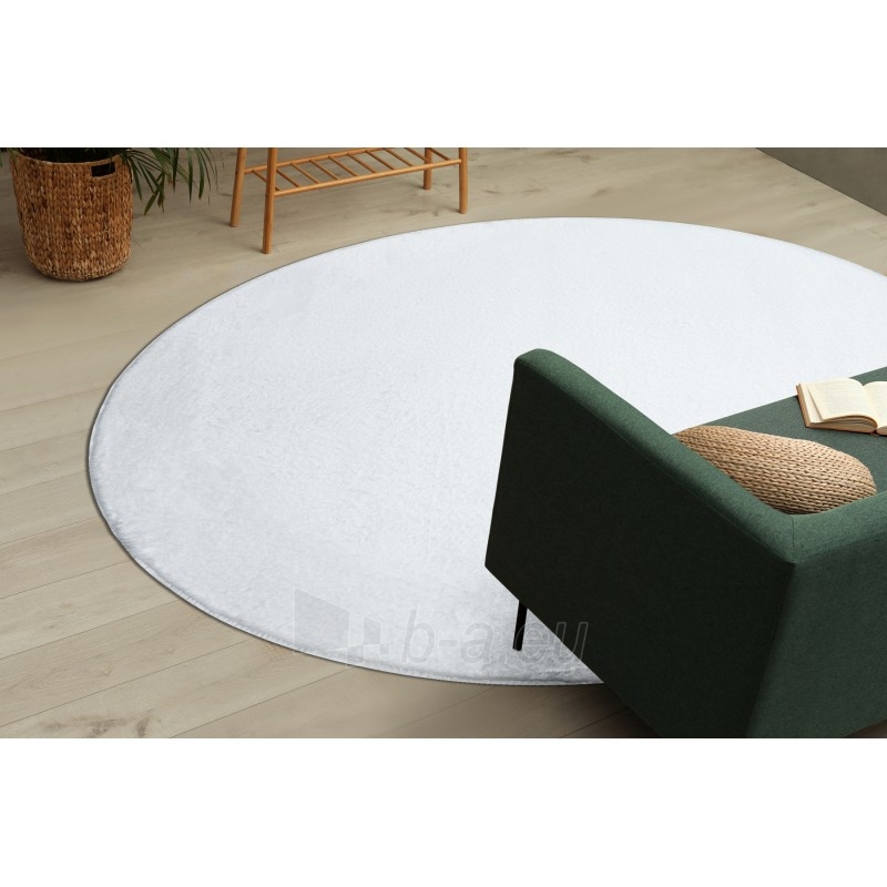 Apvalus baltas kailio imitacijos kilimas POSH | ratas 100 cm paveikslėlis 6 iš 17