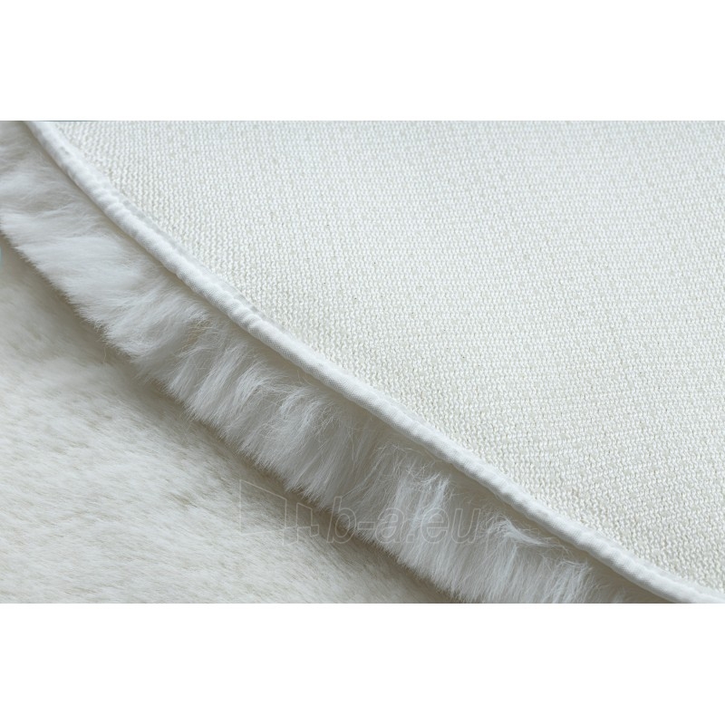 Apvalus baltas kailio imitacijos kilimas TEDDY | ratas 60 cm paveikslėlis 15 iš 16