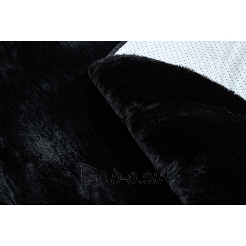 Apvalus juodas kailio imitacijos kilimas POSH | ratas 100 cm paveikslėlis 14 iš 17