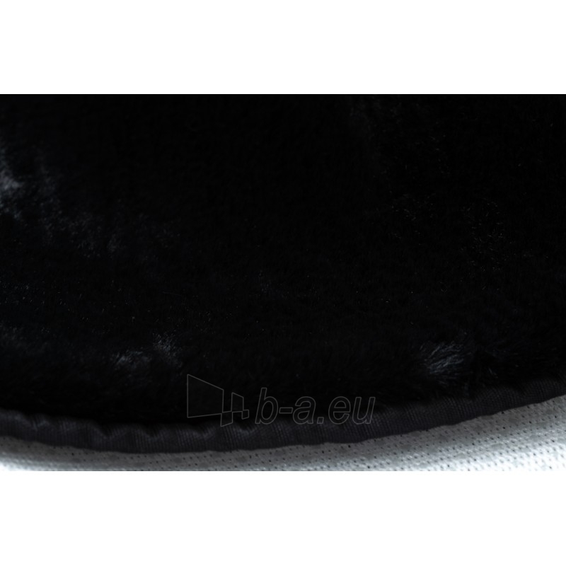 Apvalus juodas kailio imitacijos kilimas POSH | ratas 100 cm paveikslėlis 13 iš 17