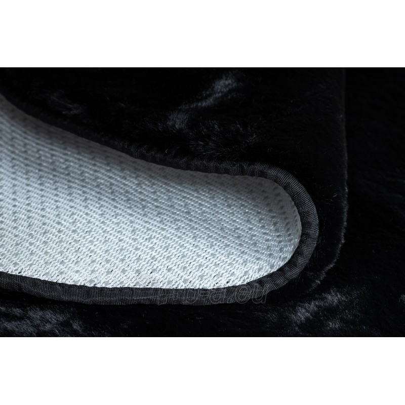 Apvalus juodas kailio imitacijos kilimas POSH | ratas 100 cm paveikslėlis 12 iš 17