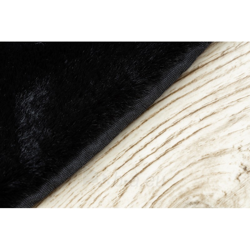 Apvalus juodas kailio imitacijos kilimas POSH | ratas 100 cm paveikslėlis 9 iš 17
