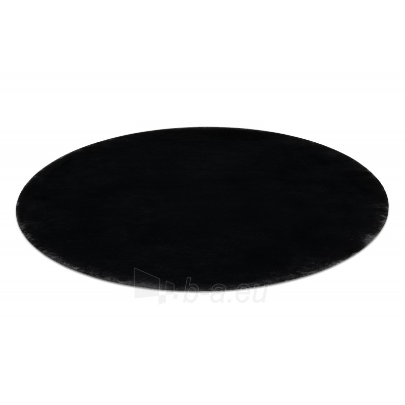 Apvalus juodas kailio imitacijos kilimas POSH | ratas 100 cm paveikslėlis 4 iš 17
