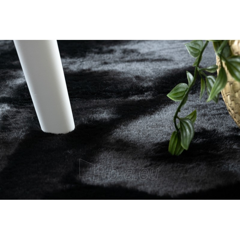 Apvalus juodas kailio imitacijos kilimas POSH | ratas 80 cm paveikslėlis 10 iš 17