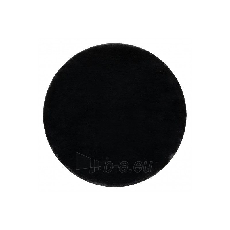 Apvalus juodas kailio imitacijos kilimas POSH | ratas 80 cm paveikslėlis 3 iš 17
