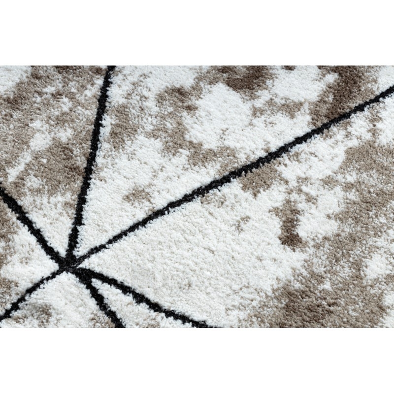 Apvalus kilimas su rudais akcentais COZY Polygons | ratas 100 cm paveikslėlis 6 iš 16