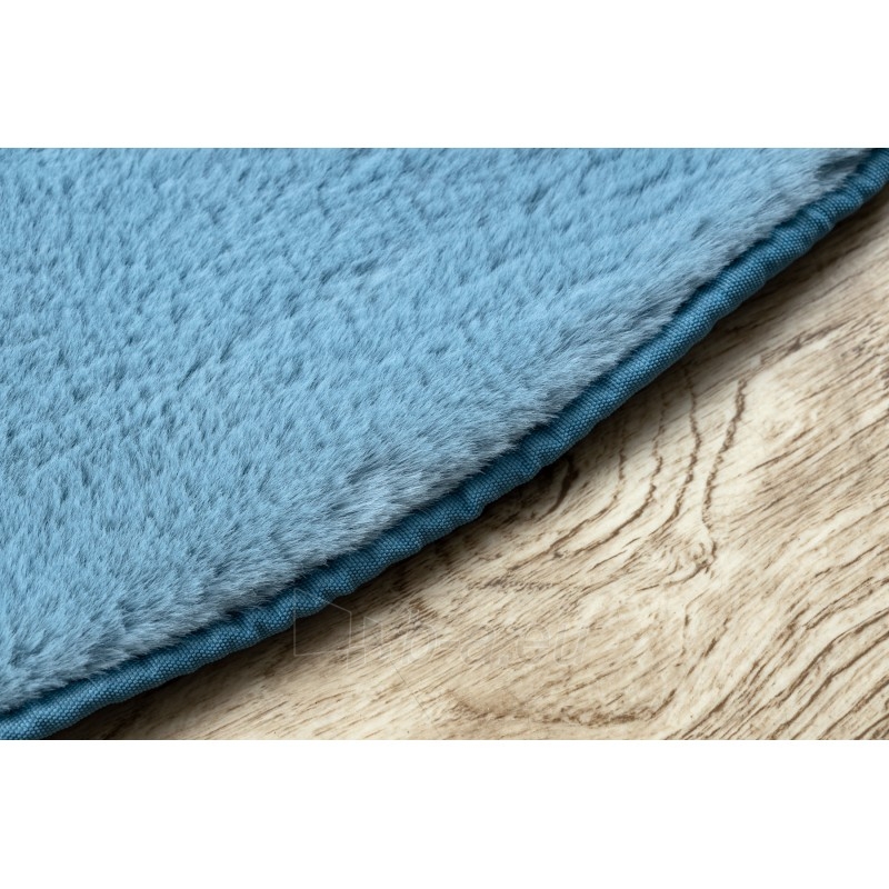 Apvalus mėlynas kailio imitacijos kilimas POSH | ratas 100 cm paveikslėlis 9 iš 17