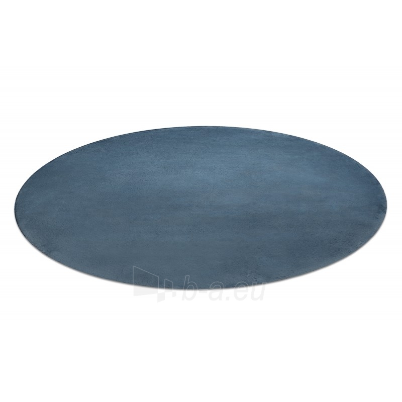 Apvalus mėlynas kailio imitacijos kilimas POSH | ratas 100 cm paveikslėlis 4 iš 17